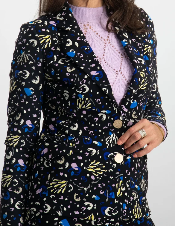 Tramontana Blazer Travel Abstract Flower Print Q07-09-801