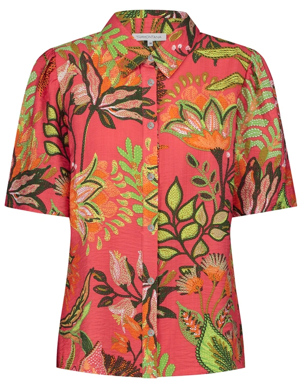 Tramontana Blouse Blooming Floral Stitch C11-16-301