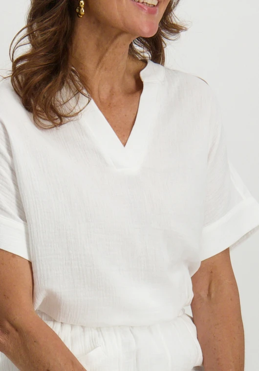 Tramontana Cotton Gauze Top Q09-16-401