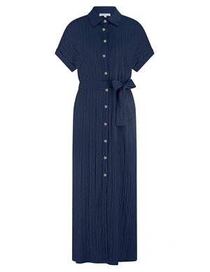 Tramontana Crinkled Button-Down Dress S01-16-501