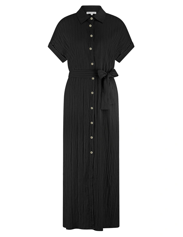 Tramontana Crinkled Button-Down Dress S01-16-501