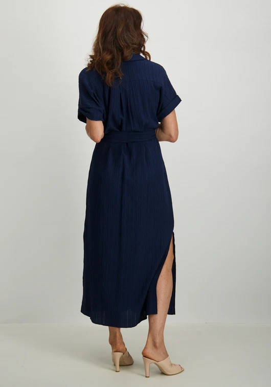 Tramontana Crinkled Button-Down Dress S01-16-501