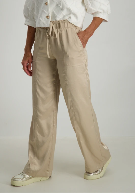 Tramontana Crinkled Satin Trousers C40-15-101