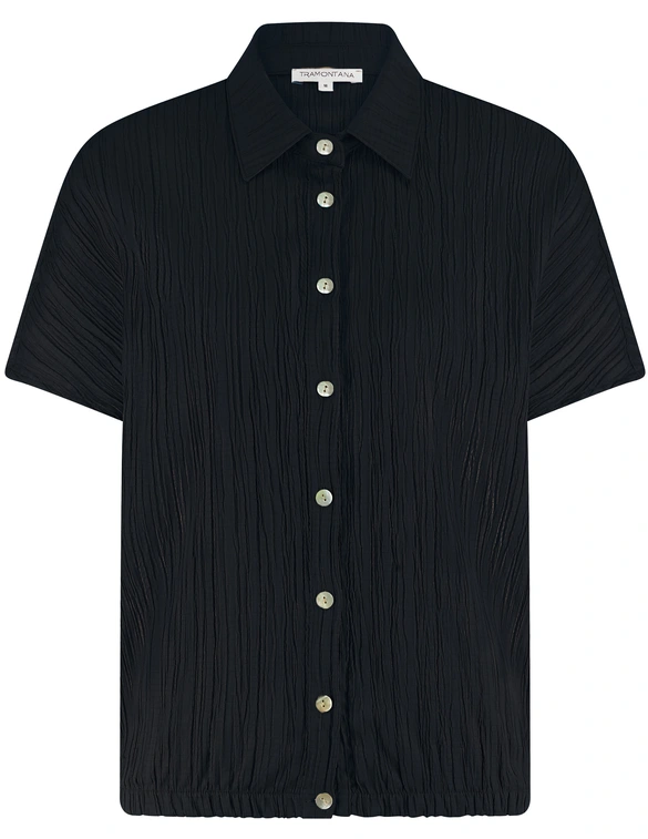 Tramontana Crinkled Short-Sleeve Blouse S01-16-301