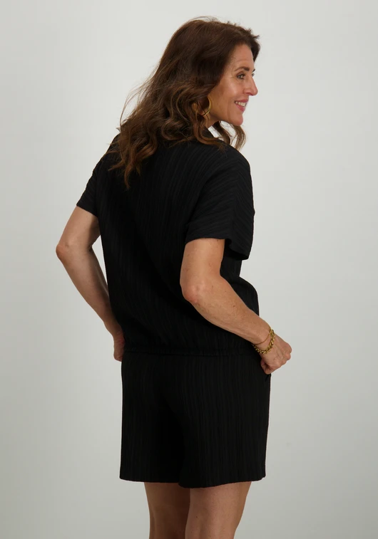 Tramontana Crinkled Short-Sleeve Blouse S01-16-301