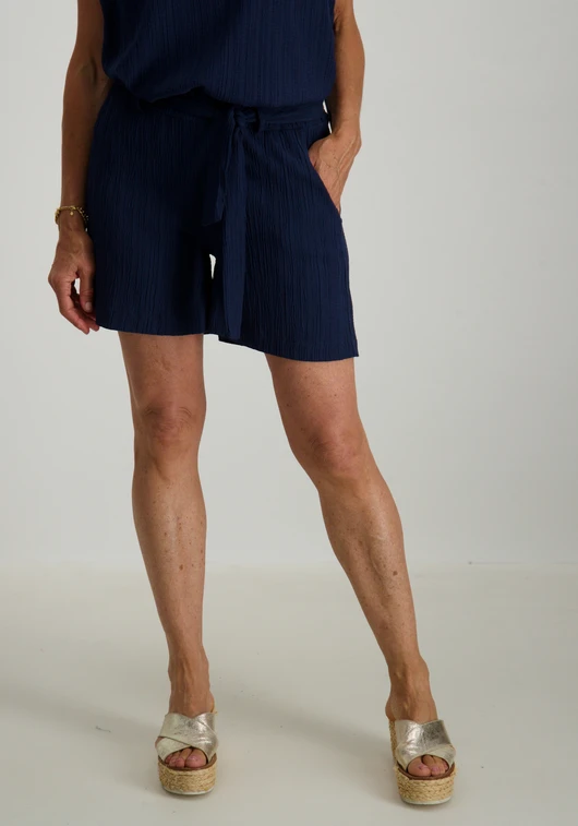 Tramontana Crinkled Wide-Leg Shorts S01-16-102