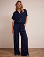 Tramontana Crinkled Wide-Leg Trousers S01-16-101