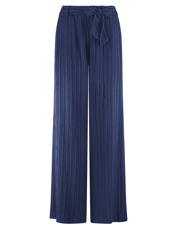 Tramontana Crinkled Wide-Leg Trousers S01-16-101