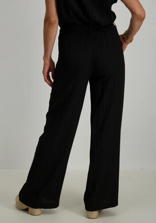 Tramontana Crinkled Wide-Leg Trousers S01-16-101