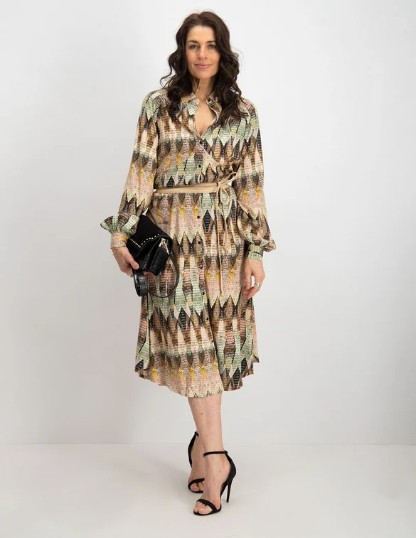 Tramontana Dress Etnic Weaves Print Q05-03-501