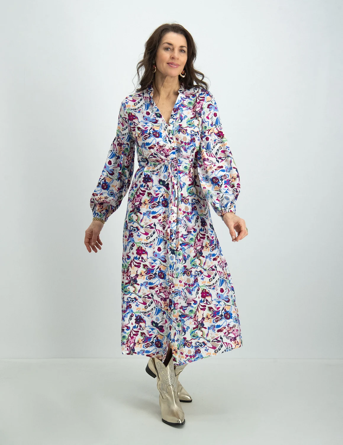 Tramontana Dress Spring Garden Print C04 07 501 multi colour kopen