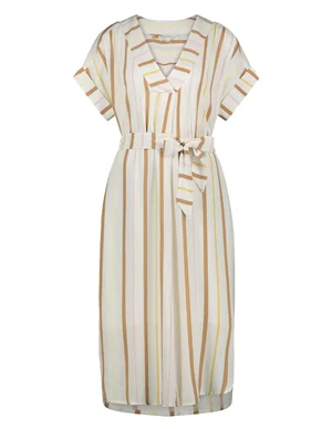 Tramontana Dress Stripe Print C04-08-501