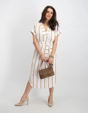 Tramontana Dress Stripe Print C04-08-501