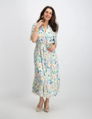 Tramontana Dress Summer Florals Print C03-08-501