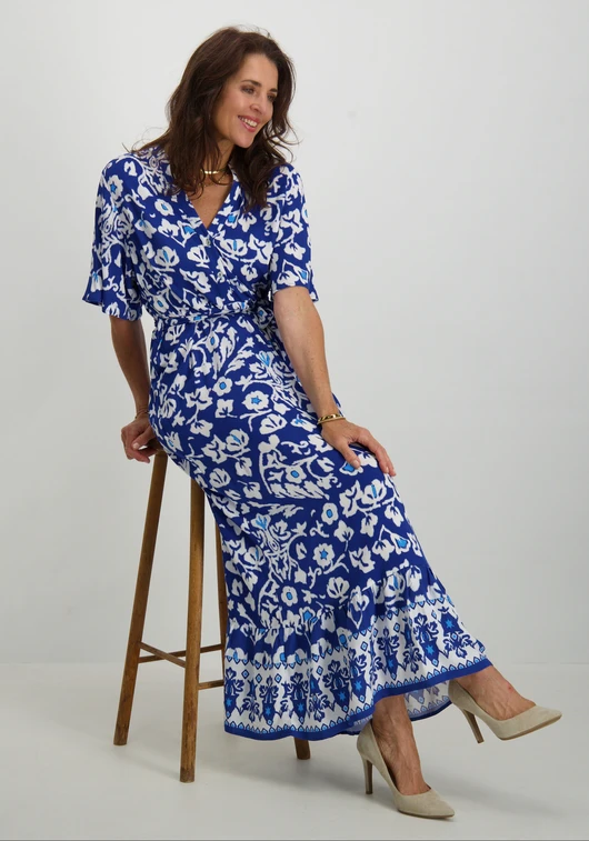 Tramontana Dress Summer Ikat Maxi C10-12-502