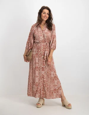 Tramontana Dress Tonal Ikat Print C05-08-501