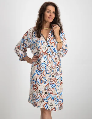 Tramontana Dress Tunic Summer Blues Print C10-08-501