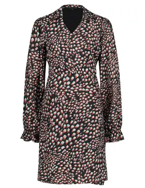 Tramontana Dress Wrap Feather Print Q04-09-501