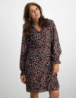 Tramontana Dress Wrap Feather Print Q04-09-501