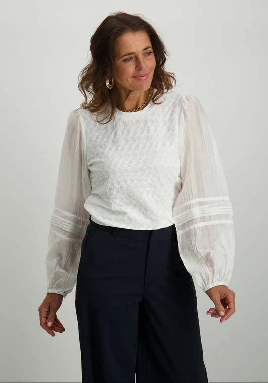 Tramontana Fancy Fabric Mix Top C47-15-401