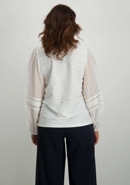 Tramontana Fancy Fabric Mix Top C47-15-401