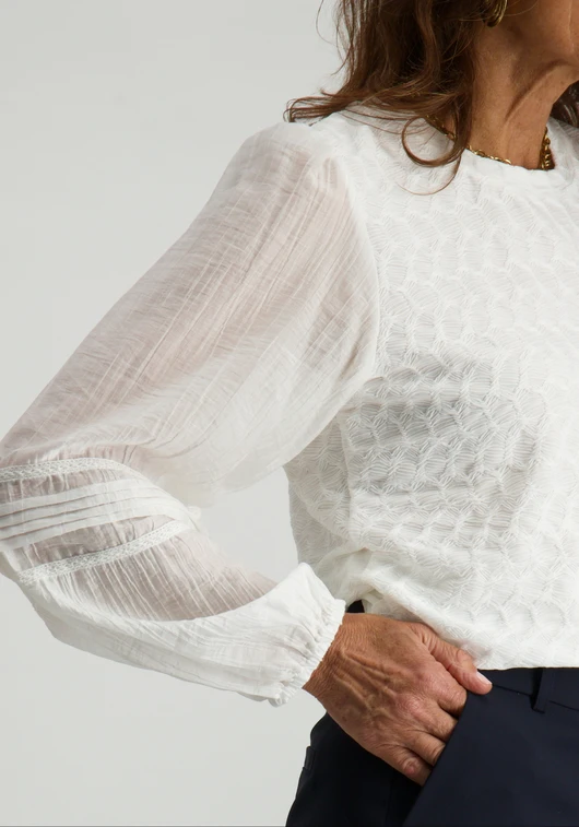 Tramontana Fancy Fabric Mix Top C47-15-401
