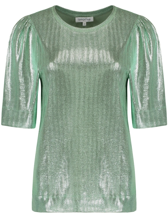 Tramontana Metallic-Coated Top D04-15-401