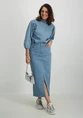 Tramontana Pinstripe Denim Blouse C05-15-301