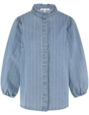 Tramontana Pinstripe Denim Blouse C05-15-301