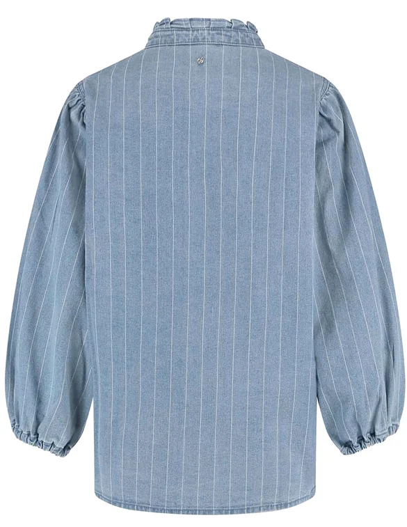 Tramontana Pinstripe Denim Blouse C05-15-301