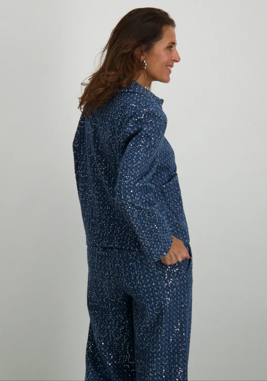 Tramontana Sequin Denim Jacket C06-15-801