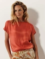Tramontana Shimmer Fabric Mix Top C16-16-401