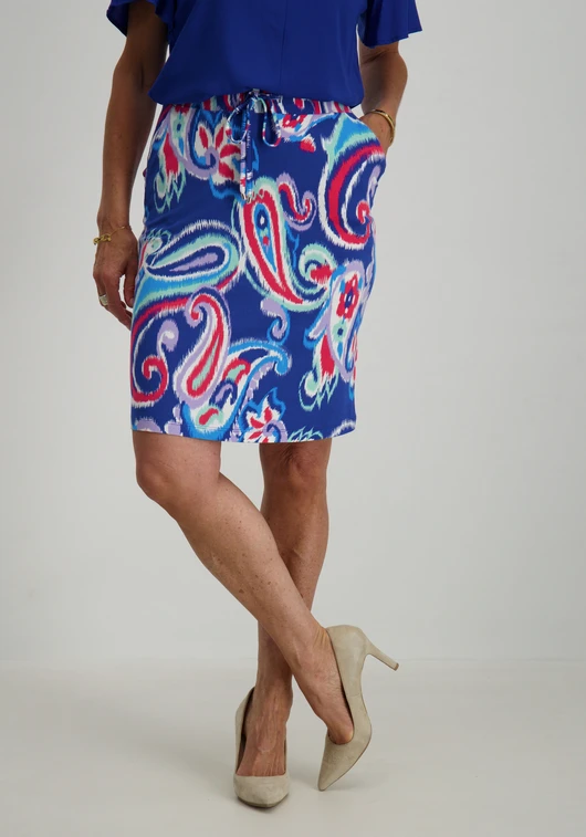 Tramontana Skirt Jersey Big Paisley D02-12-201