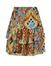 Tramontana Skirt Layered Spring Ikat Black C11-11-201