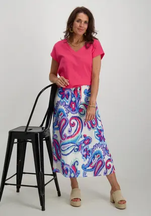 Tramontana Skirt Lurex Big Paisley C16-12-201