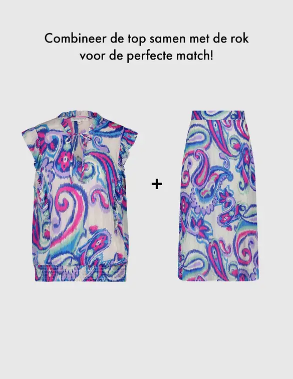 Tramontana Skirt Lurex Big Paisley C16-12-201