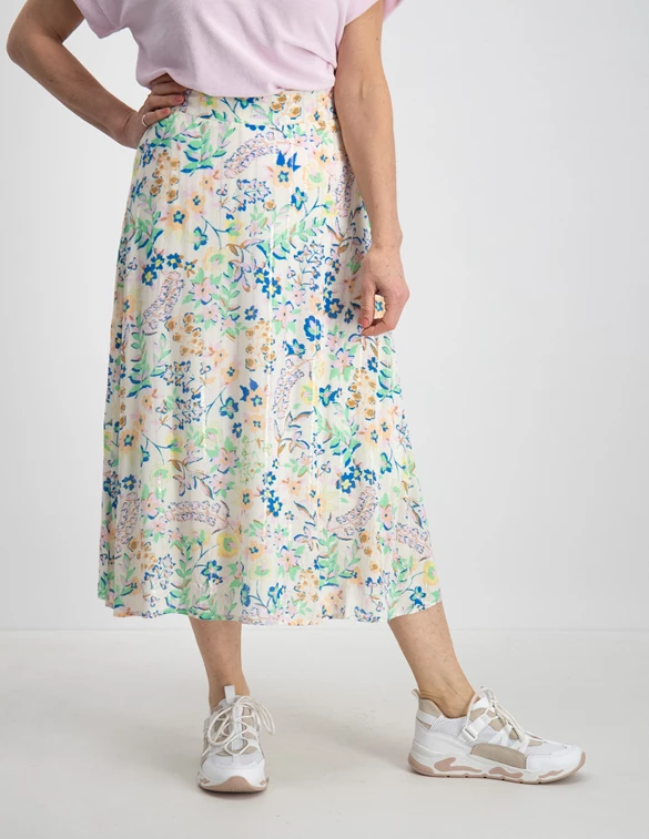 Tramontana Skirt Maxi Summer Florals Print C03-08-201