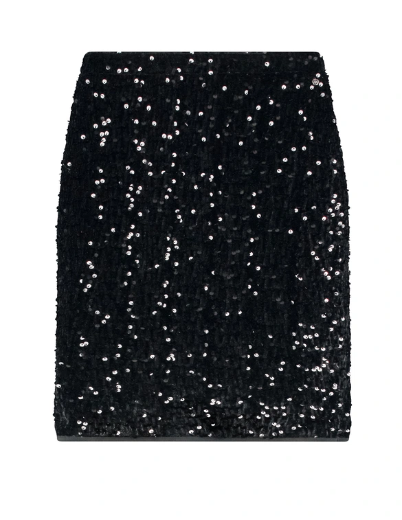 Tramontana Skirt Velours Sequins C36-14-201
