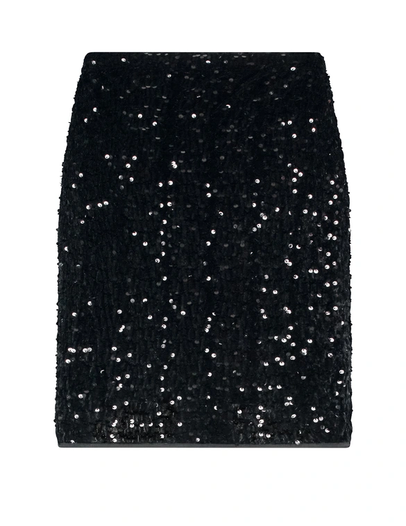 Tramontana Skirt Velours Sequins C36-14-201