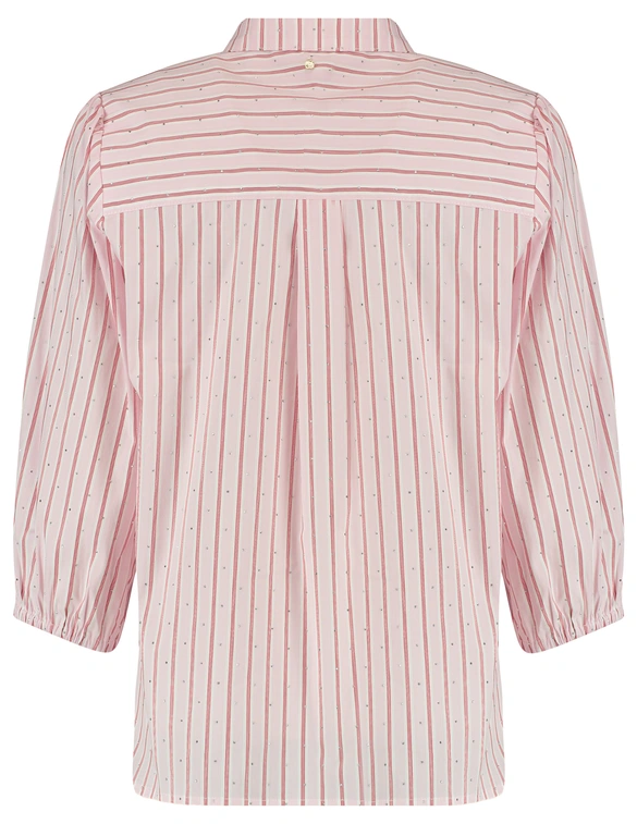 Tramontana Striped Blouse Rhinestones C33-16-301 fla...