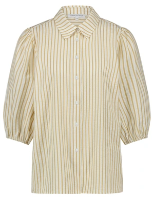 Tramontana Striped Puff-Sleeved Blouse C18-16-301