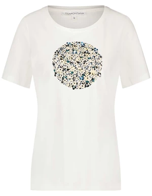 Tramontana T-Shirt Flower Paillet Artwork Q13-03-401