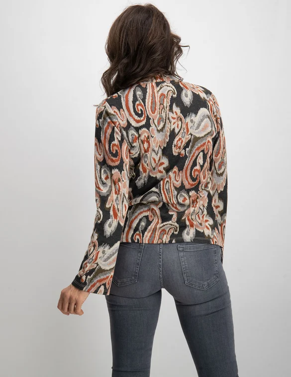 Tramontana Top Ikat Paisley Jacquard T01-06-401