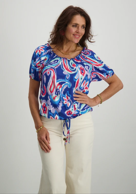 Tramontana Top Jersey Big Paisley S/S D02-12-402