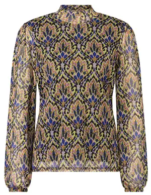 Tramontana Top Mesh Boho Rhythm Print C12-09-401