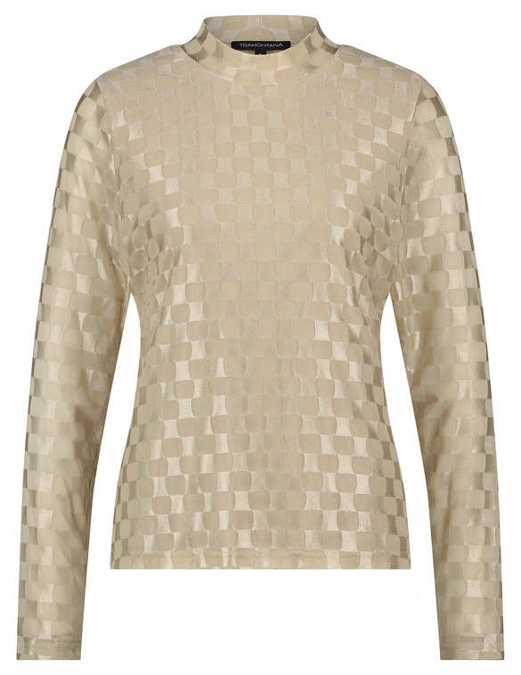 Tramontana Top Mesh Checked C25-14-401