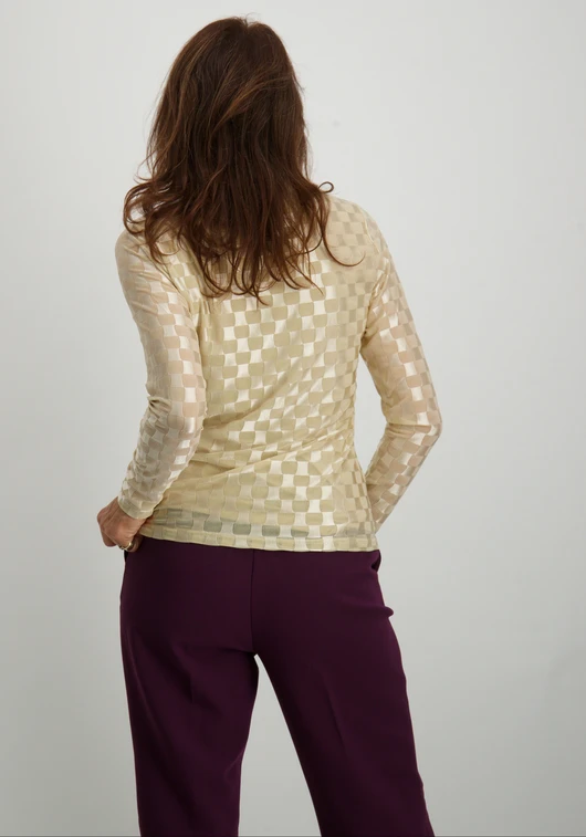 Tramontana Top Mesh Checked C25-14-401