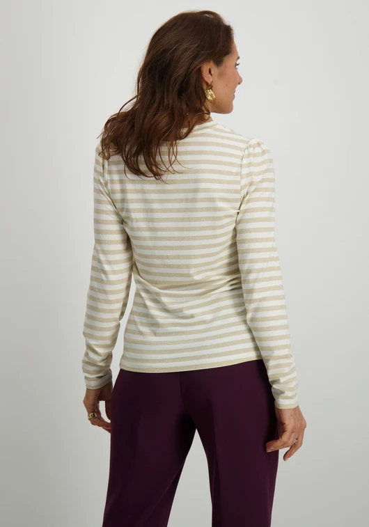 Tramontana Top Mock Neck Lurex Stripes K16-14-401