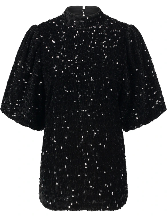 Tramontana Top Velours Sequins C36-14-401