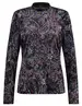 Tramontana Top Velvet Paisley Print C08-10-401